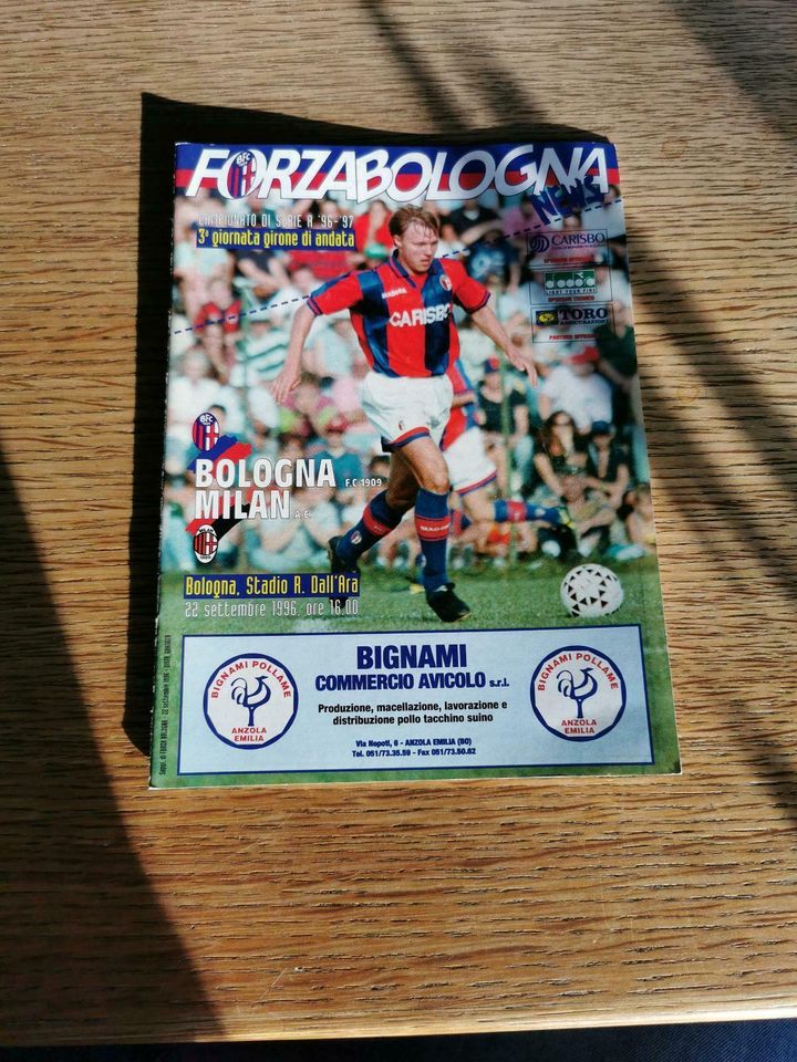 Programmheft FC Bologna - AC Milan Serie A 96/97 in Niedersachsen - Edewecht