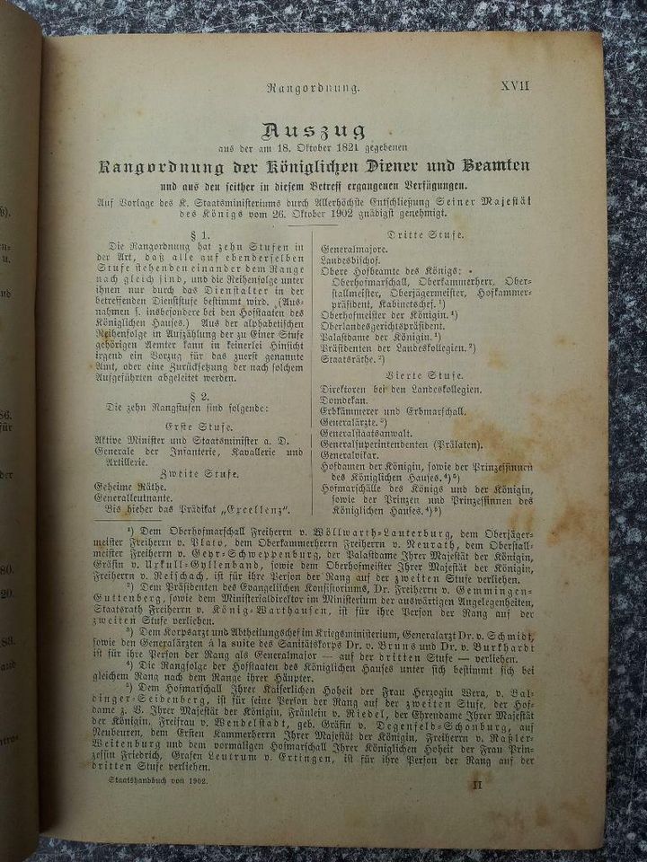 Hof- und Staats-Handbuch des Königreichs Württemberg (1902) in Baden-Württemberg - Ulm
