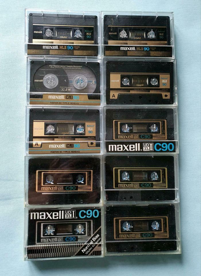 10x Maxell *C90* Rare 1977-82, Audio Cassetten (A8*) in Hannover - Vahrenwald-List