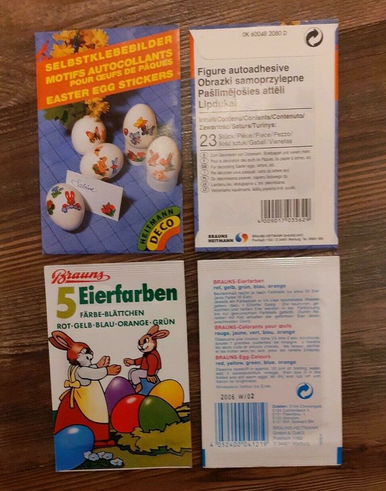 Ostereier Eierfarben Aufkleber Deko Ostern Eierfärben Farben in Sachsen - Mittweida