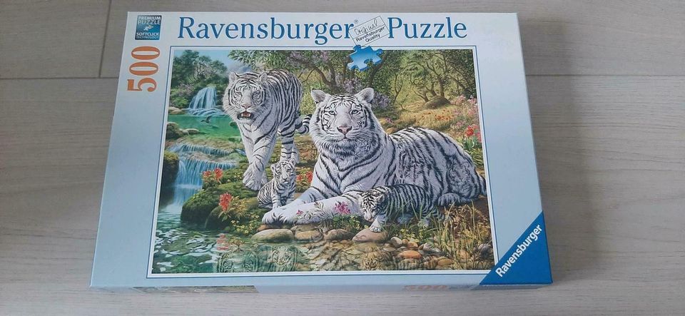 500 Teile Puzzle Weiße RaubkatzeRavensburger 14793Tierpuzzle ab 10 Jahre 