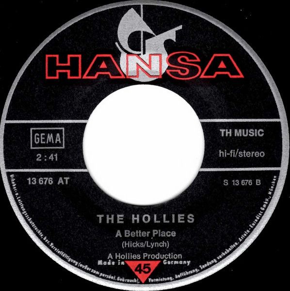 1973 Oldie Beat Single THE HOLLIES ‎– Out On The Road in Bottrop