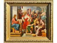 Jesus im Tempel n. Carolsfeld XXL Nazarener Gemälde museal sakral Sachsen-Anhalt - Gommern Vorschau