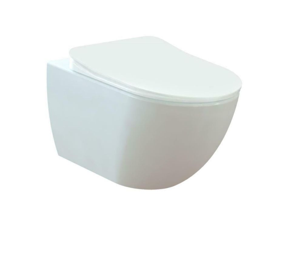 Hänge Dusch WC Taharet Bidet FE322 Spülrandlos Toilette mit Softclose Deckel 