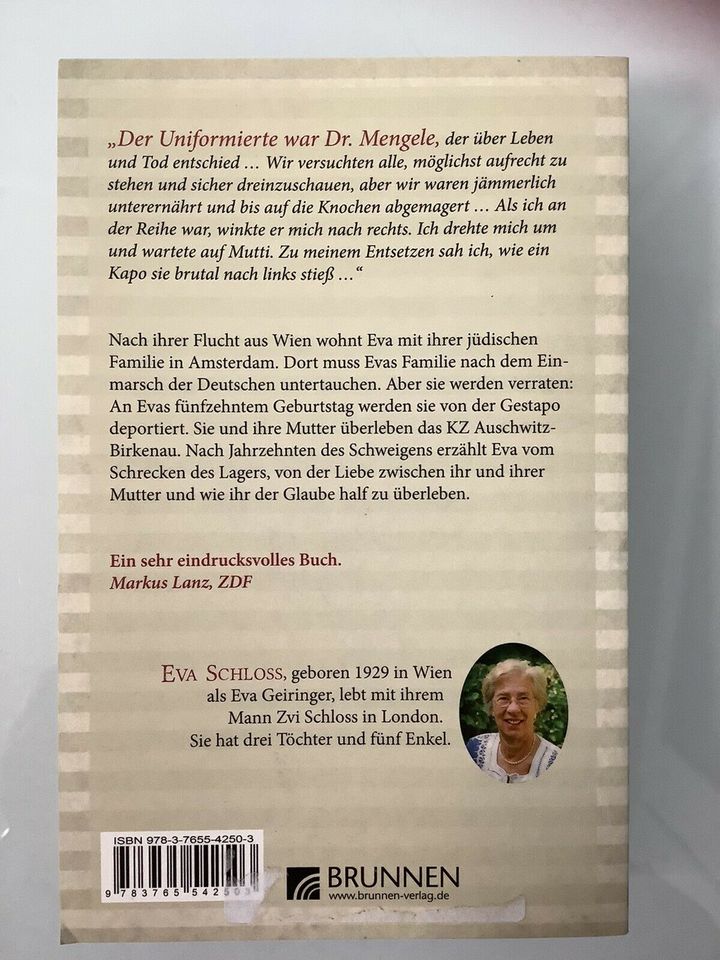 Eva s Geschichte Anne Franks Stiefschwester und Überlebende.... in Baden-Württemberg - Gechingen