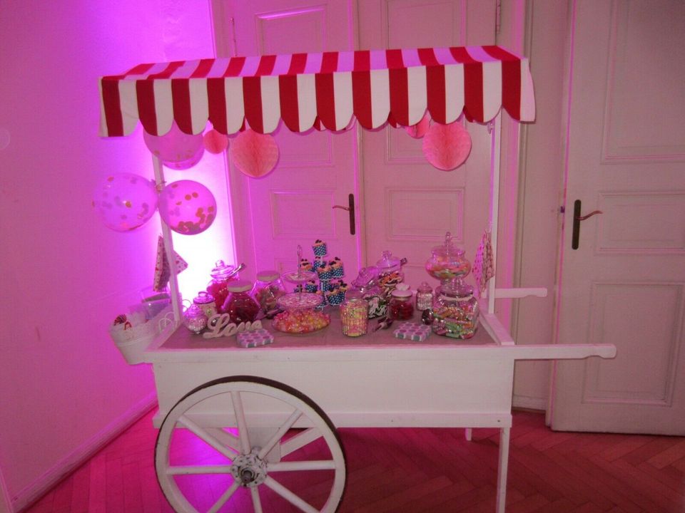 Candybar Candywagen Naschwagen  mieten leihen Stuhl Stühle in Sommerhausen Main