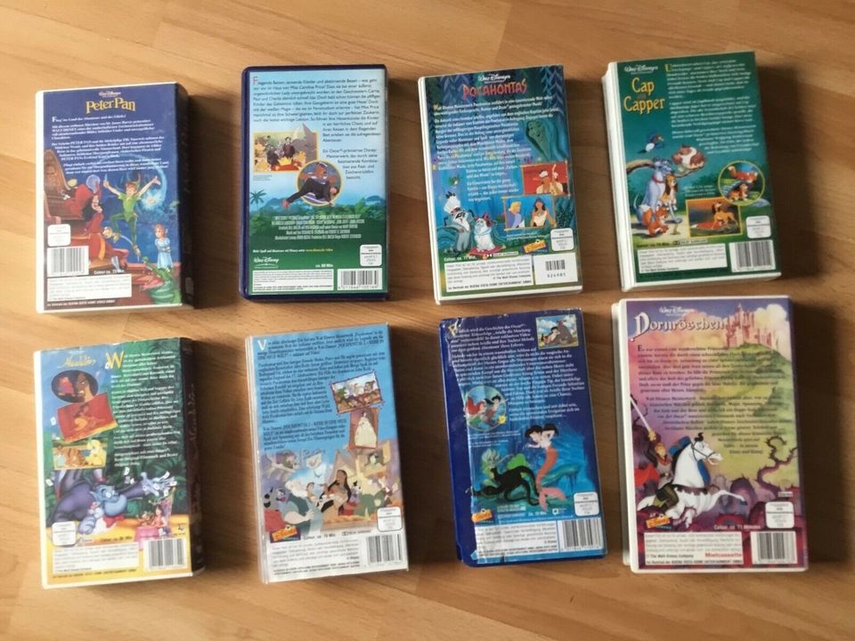 8 VHS Walt Disney Videocassetten in Sankt Augustin