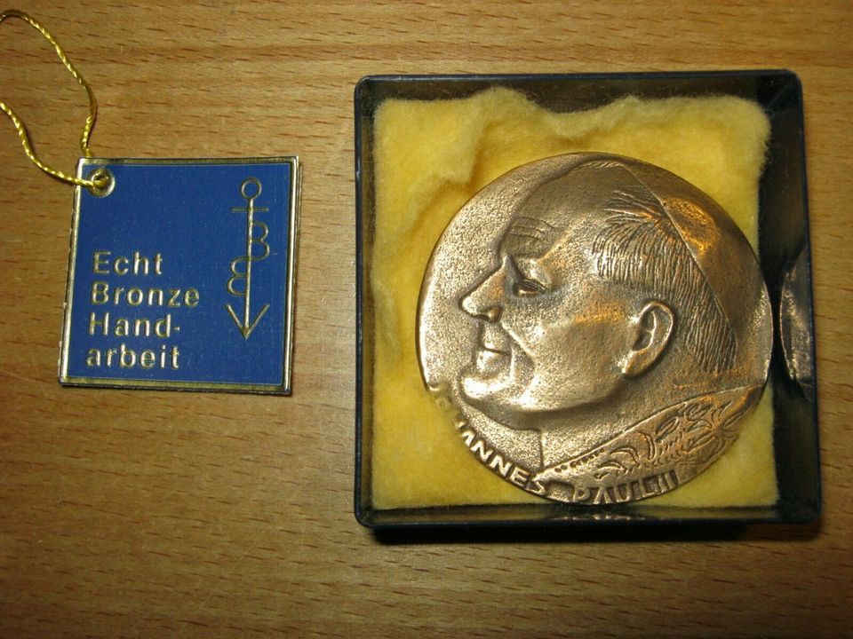 Echt Bronze - Johannes Paul II. Taler - vers. Versand inklusive ! in Baden-Württemberg - Weinheim
