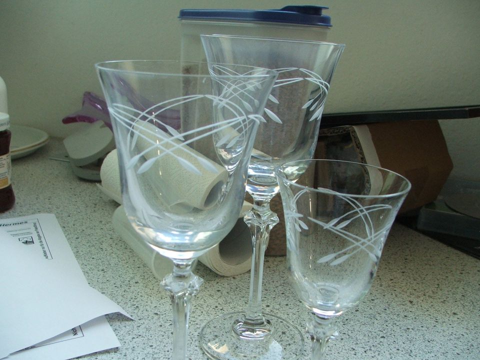geschliffen Spiegelau Weinglas 