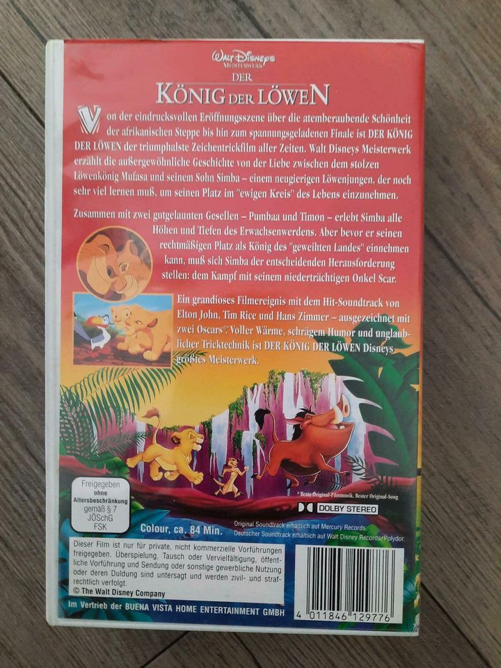 VHS Videokasette Film König der Löwen Walt Disney in Stuttgart