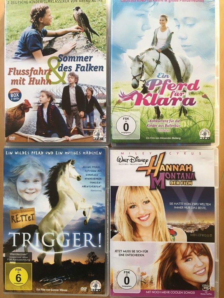 Kinder DVDs Trigger, Hannah Montana, Pferd für Klara, Flussfahrt in Mielkendorf