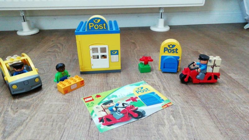 komplett & TOP Motorrad Briefkasten Post LEGO Duplo Ville Postbote Set 5638 