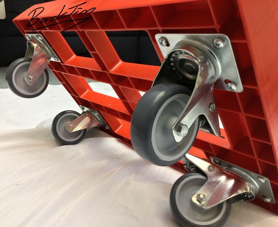 Transportroller Transportwagen Euroroller für Kisten 60 x 40 cm mit Deichsel 