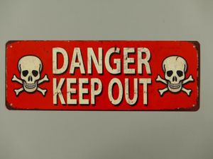 XXL Blechschild Danger KEEP OUT kein Zutritt verboten 