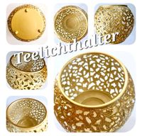 NEU Teelichthalter aus Metall Gold 12,5x11cm Kerzenhalter Nürnberg (Mittelfr) - Gebersdorf Vorschau