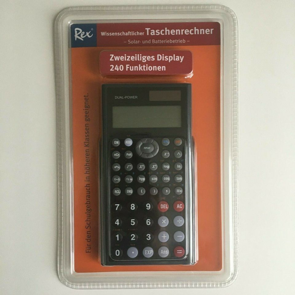 Taschenrechner NEU OVP Rex Modell D1-4 Schulgebrauch in Nordrhein-Westfalen - Wülfrath