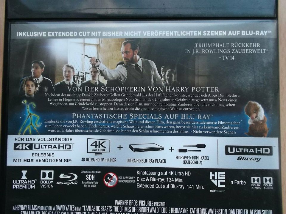 4K Phantastische Tierwesen 2 - Grindelwalds Verbrechen -3erBD-Box in Nordrhein-Westfalen - Swisttal