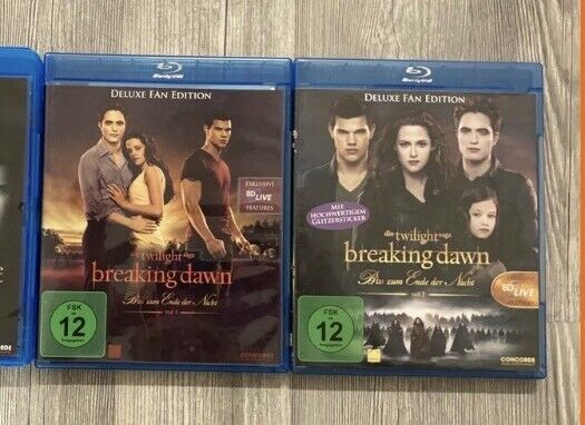 Blu Ray Twilight biss zum Ende der Nacht 1 + 2 aus Sammlung in Bobingen