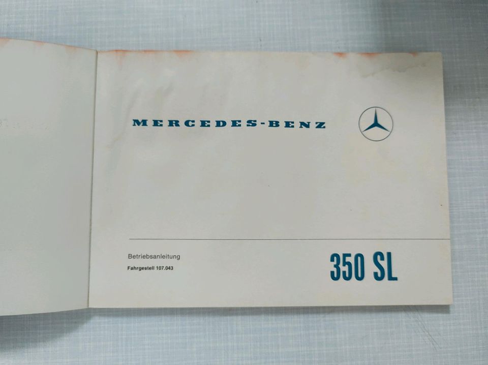 Mercedes-Benz 350 SL Betriebsanleitung in Itterbeck
