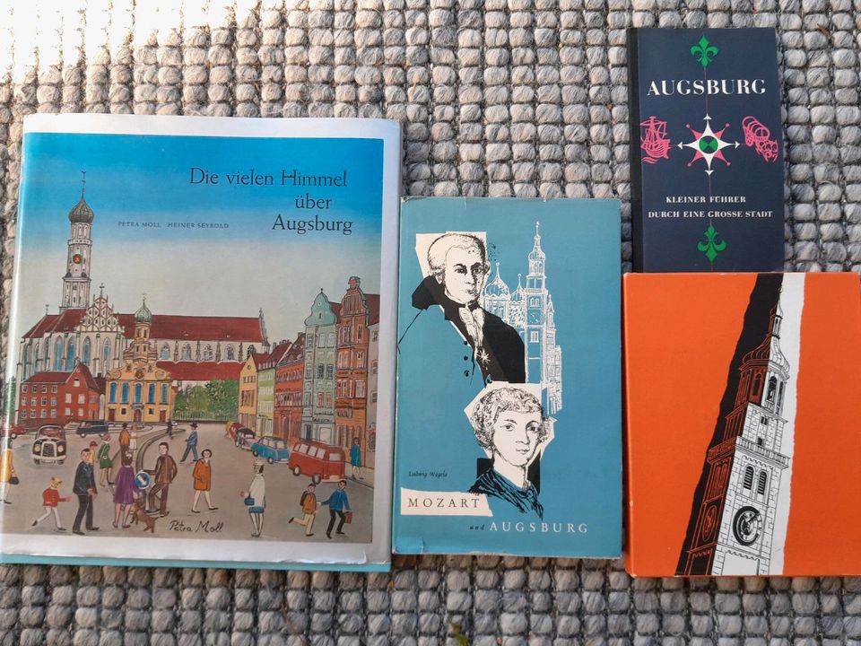 4 vintage Bücher über Augsburg zu verschenken in Oberstdorf