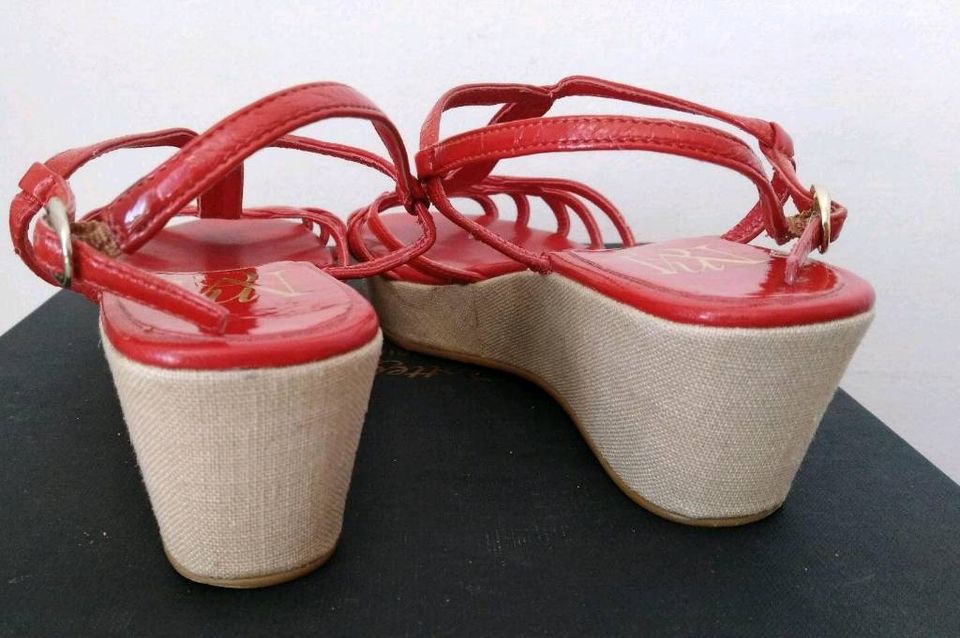 Neue MNG\/Mango Wedges Sandalen Lack 38 Schuhe Sandaletten Wedges Sandaletten 