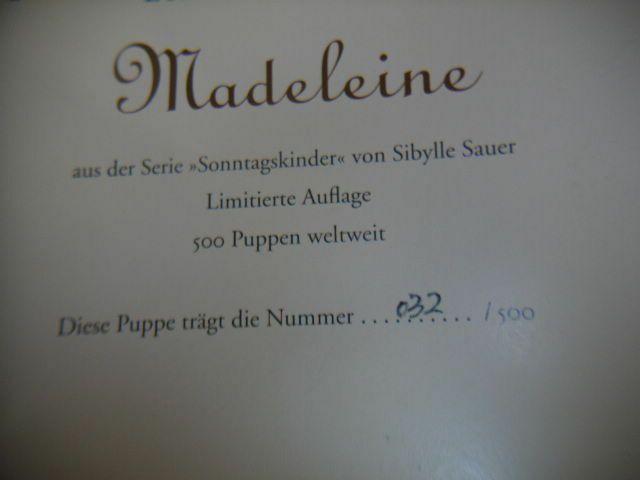 Künstlerpuppe "Sonntagskinder: Madeleine" von Sibylle Sauer in Lutherstadt Wittenberg