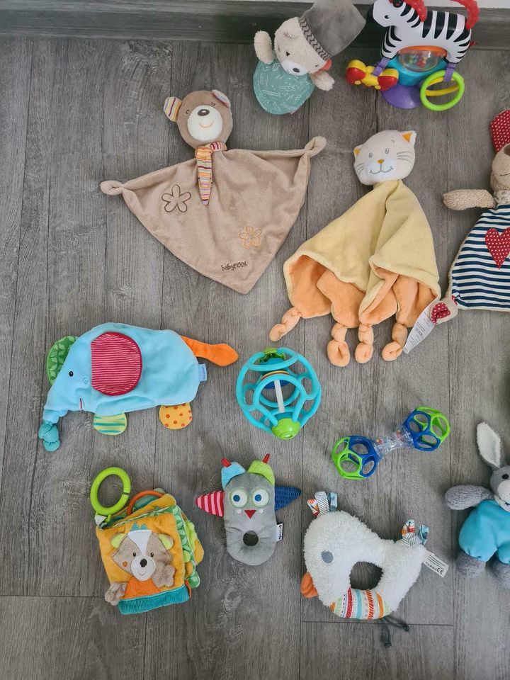 Baby Spielsachen Konvolut Starterset Schmusetuch O-Ball Rassel in Diespeck