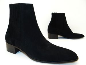 Mode & Beauty Herrenschuhe ASOS zip Chelsea Boots Herren Stiefel in schwarz Leder NEU 44,5 