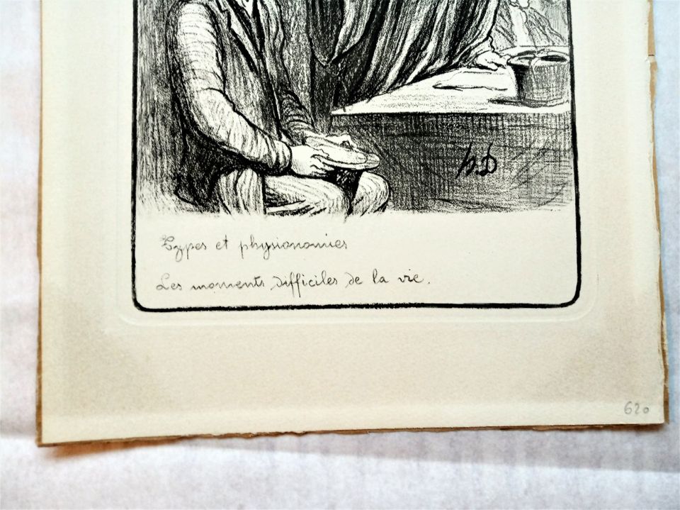 Honore Daumier. Les Moments Difficiles. Papier, ca. 29x39 cm in Bonn