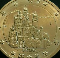 ■■FEHLPRÄGUNG■■ 2 Euro Münze Deutschland/Bayern 2012 J/vergoldet Baden-Württemberg - Heilbronn Vorschau