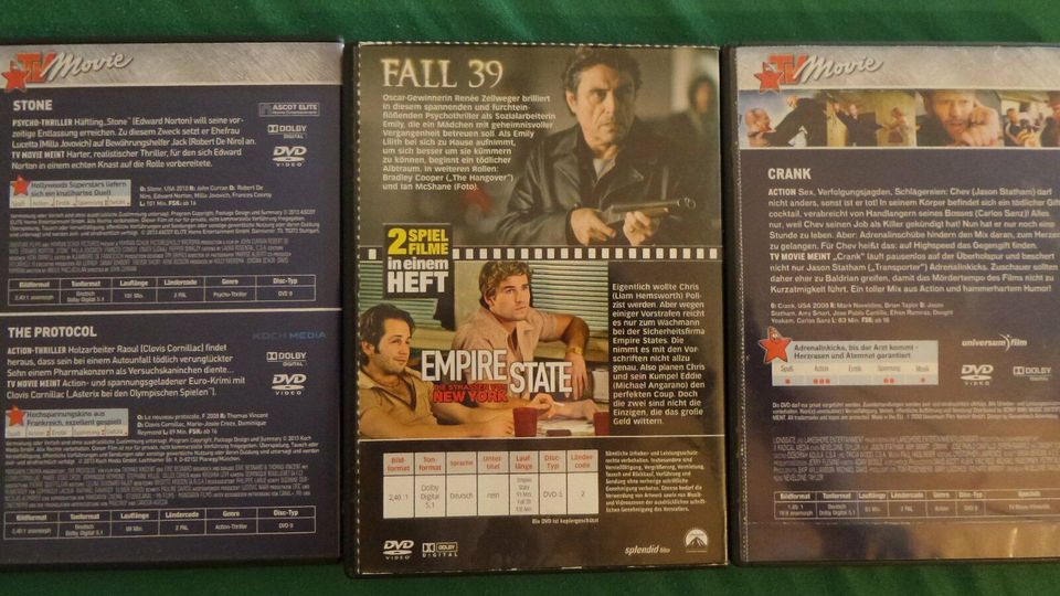 ACTION THRILLER DVD Film CRANK EMPIRE STATE FALL39 STONE PROTOCOL in Jena