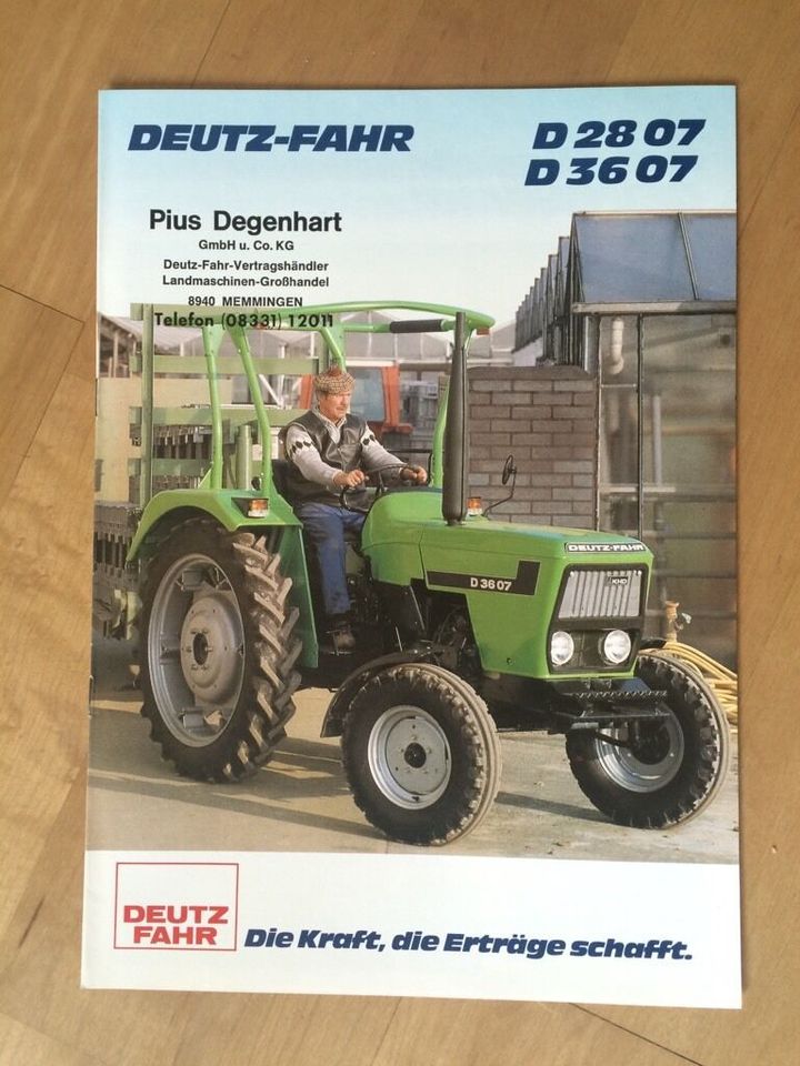Deutz Fahr D2807 D3607 Schlepper Traktor Betriebsanleitung Bedienunganleitung 