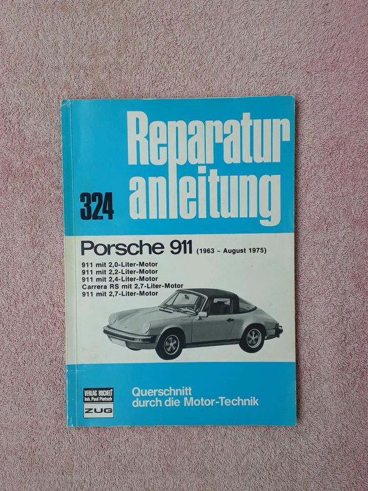 Reparaturanleitung Porsche 911 Motoren Baujahr 1965-1989 Schrauberhandbuch NEU 
