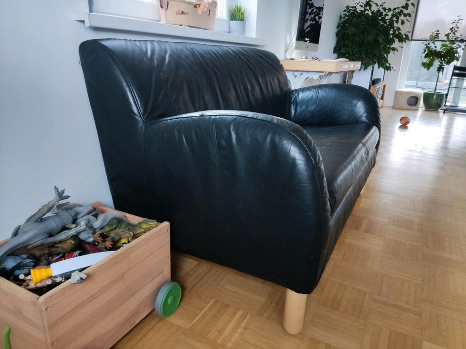 Sofa Leder 2-Sitzer guter Zustand in Hamburg