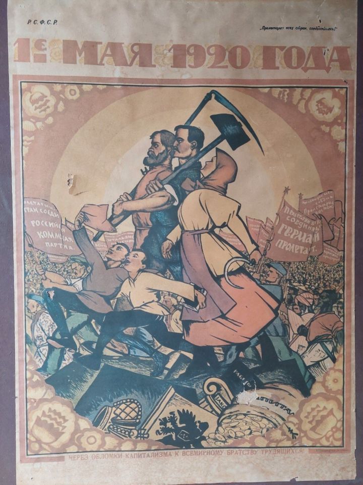 1 Mai 1920 Plakat auf Holz ca.80 x 57 cm in Aindling