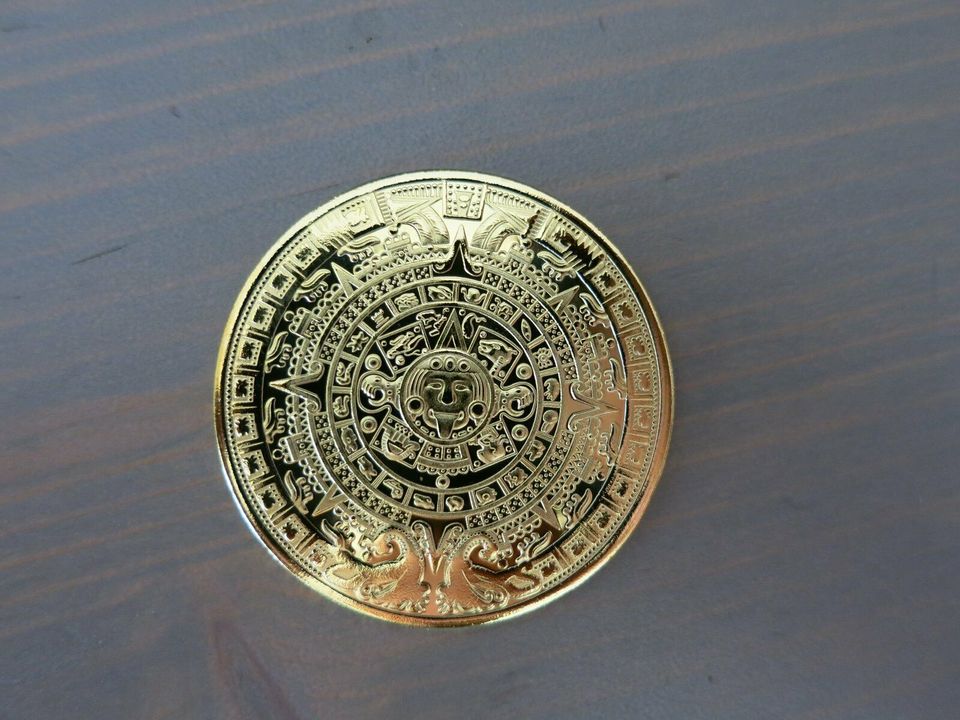 Schöne Münze mit dem Kalender der Maya in Bayern - Markt Schwaben