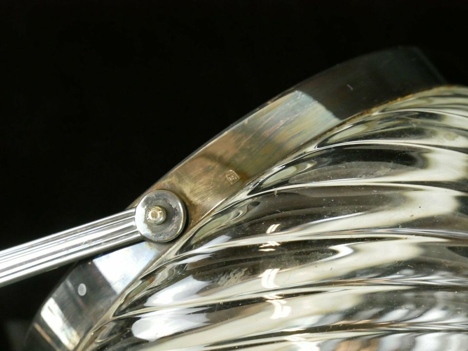 WMF Eiskübel mit Kelle - Glas - Silber - Eiswürfelschale - 70er in Münster (Westfalen) - Hiltrup