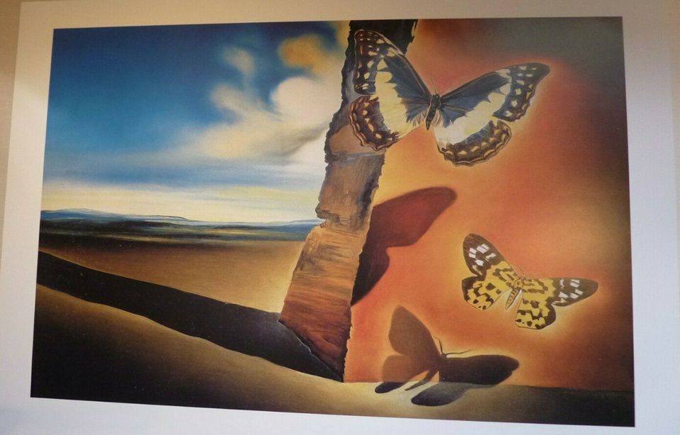Salvador Dali Paysage aux papillons Poster Kunstdruck Bild 60x80cm 