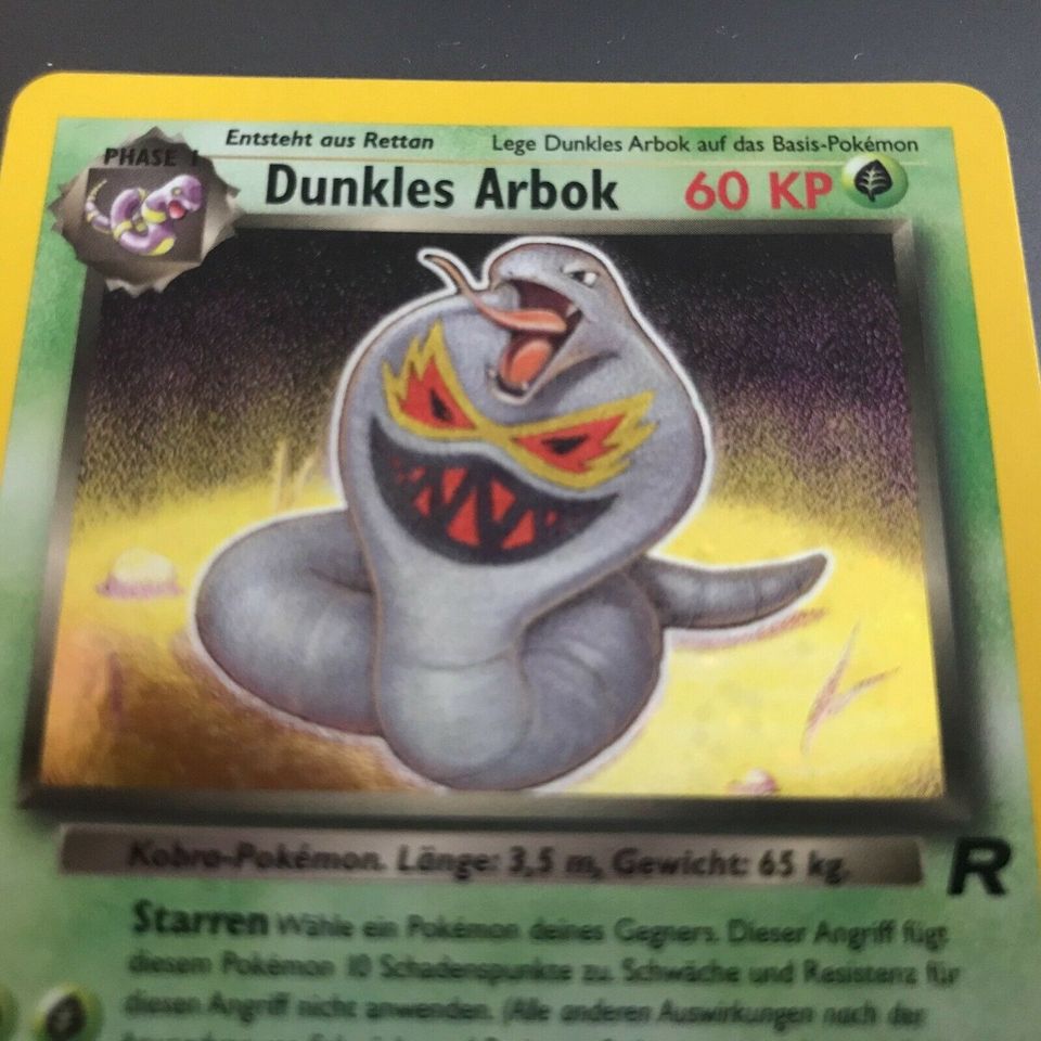 Pokémon Karte  Dunkles Arbok Holo in Herne