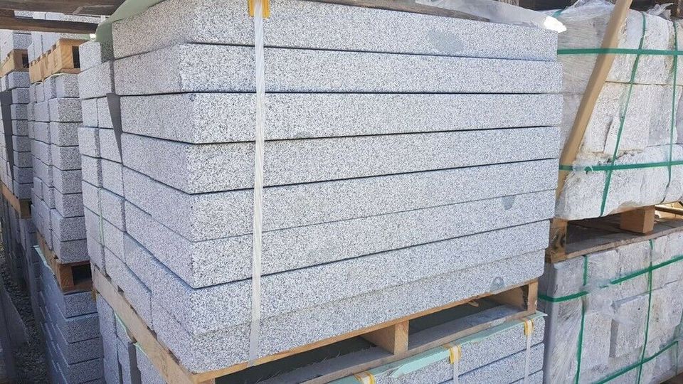 Granit Bergama Grey Randsteine 100x25x8cm geschnitten 