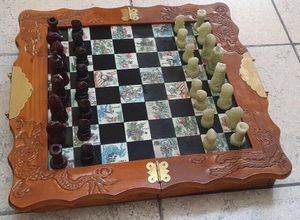 32 Chinesische Schachspiel Holzbox 26x25.5x6.5cm Spielfiguren Weihnachten Gift 