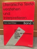 Literarische Texte verstehen und interpretieren Band 1 Nordrhein-Westfalen - Krefeld Vorschau