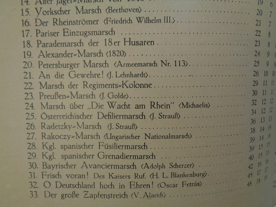 Armee-Marsch-Album 1924-Piano in Lüneburg