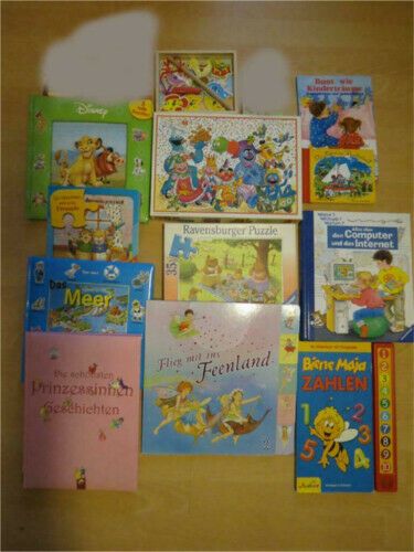Mädchen Paket : 9 Bücher 2 Puzzle 1 Holz Angelspiel TOP ZUSTAND in Nordrhein-Westfalen - Bottrop
