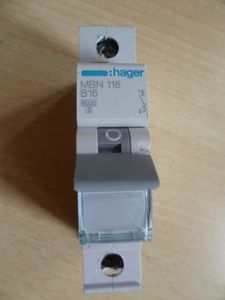 10x HAGER MBN116 B16 Leitungsschutzschalter Sicherungsautomaten 