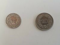 Schweiz- Helvetica - 2 Münzen - 20 Rappen 1968 - 1/2 Franken 1974 Nordrhein-Westfalen - Korschenbroich Vorschau