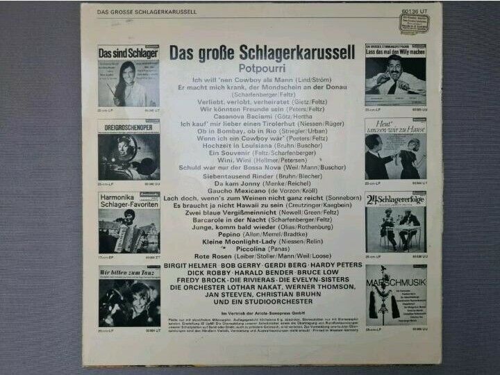 Das große Schlagerkarussell potpourri LP baccarola Vinyl in Augsburg