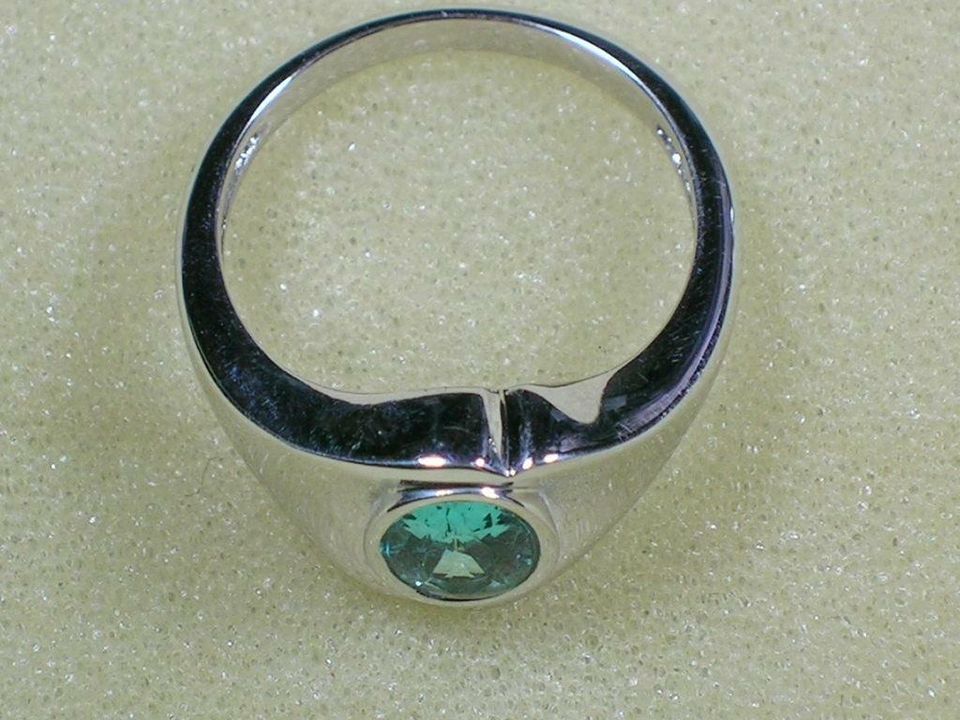53-66 facettierter Edelstein wertvoller Smaragd Ring 925 Silber Gr NEU