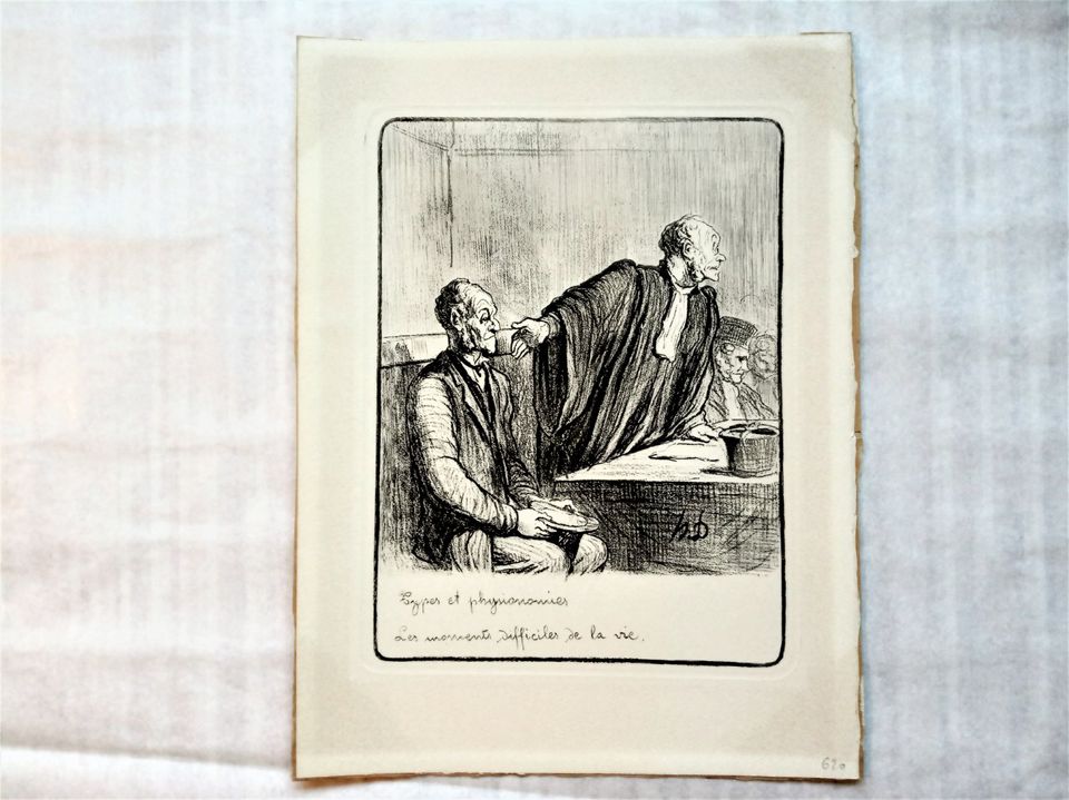 Honore Daumier. Les Moments Difficiles. Papier, ca. 29x39 cm in Bonn
