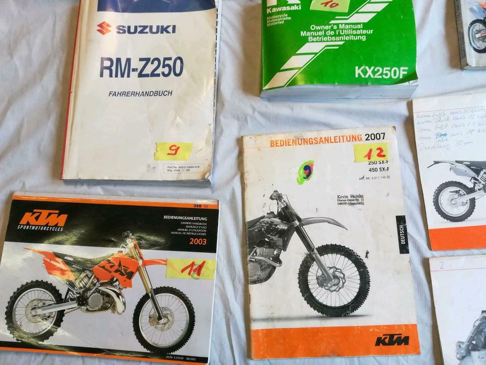 Bedienungsanleitung Reparaturbuch Motocross Enduro KTM RM YZ RMZ in Meisdorf
